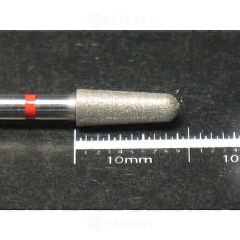 Fraise diamant cone arrondi diametre3 3mm Grain fin M03