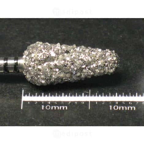 Fraise diamant cone diametre7mm grain mega a rainure M03