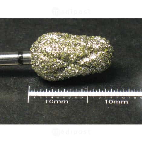 Fraise diamant cone diametre8 5mm grain super gros a rainure M03