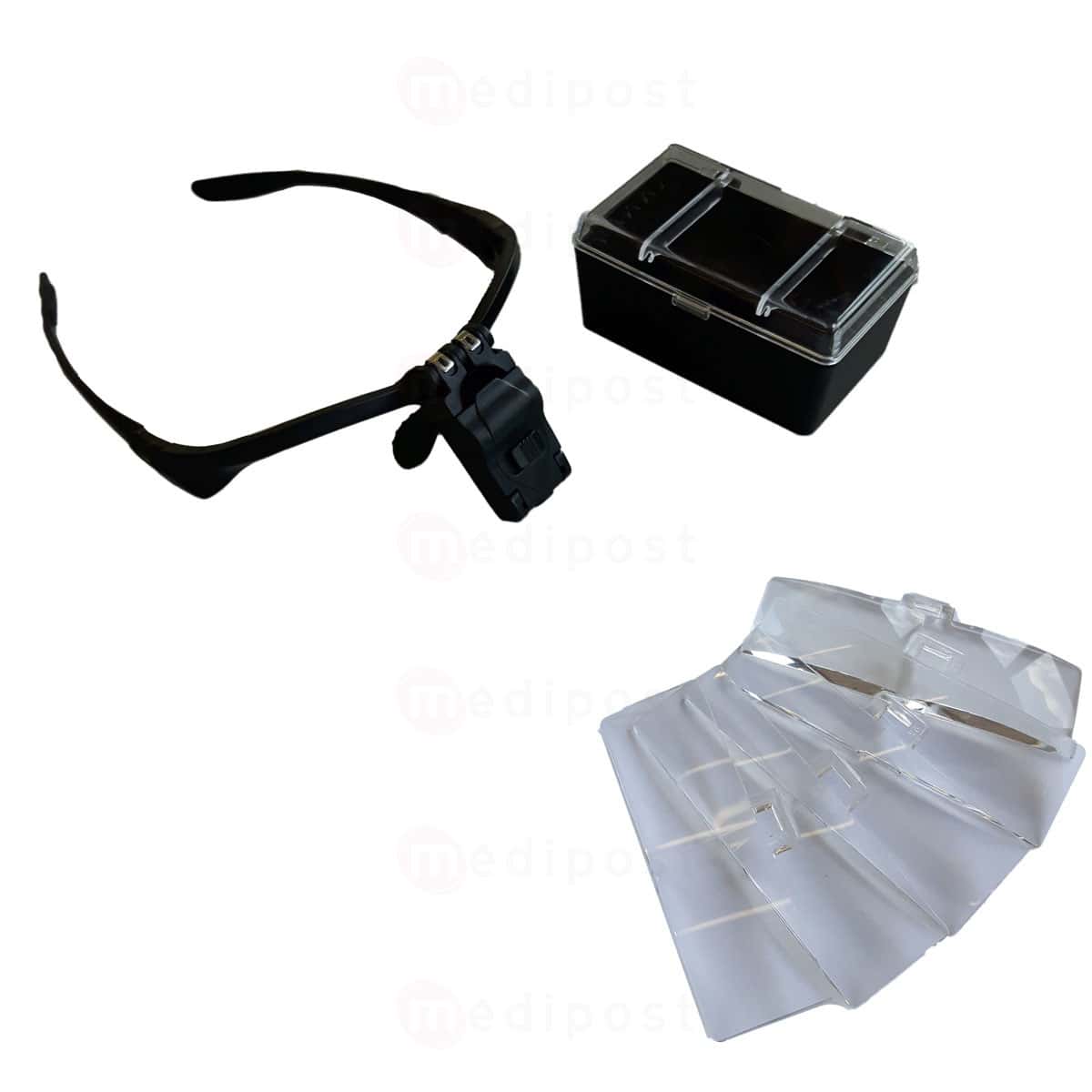 Lunettes a grossissement variablelampe LED integree M02