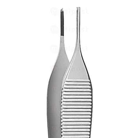 Pince a dissection Adson striee en tungstene12cm M02