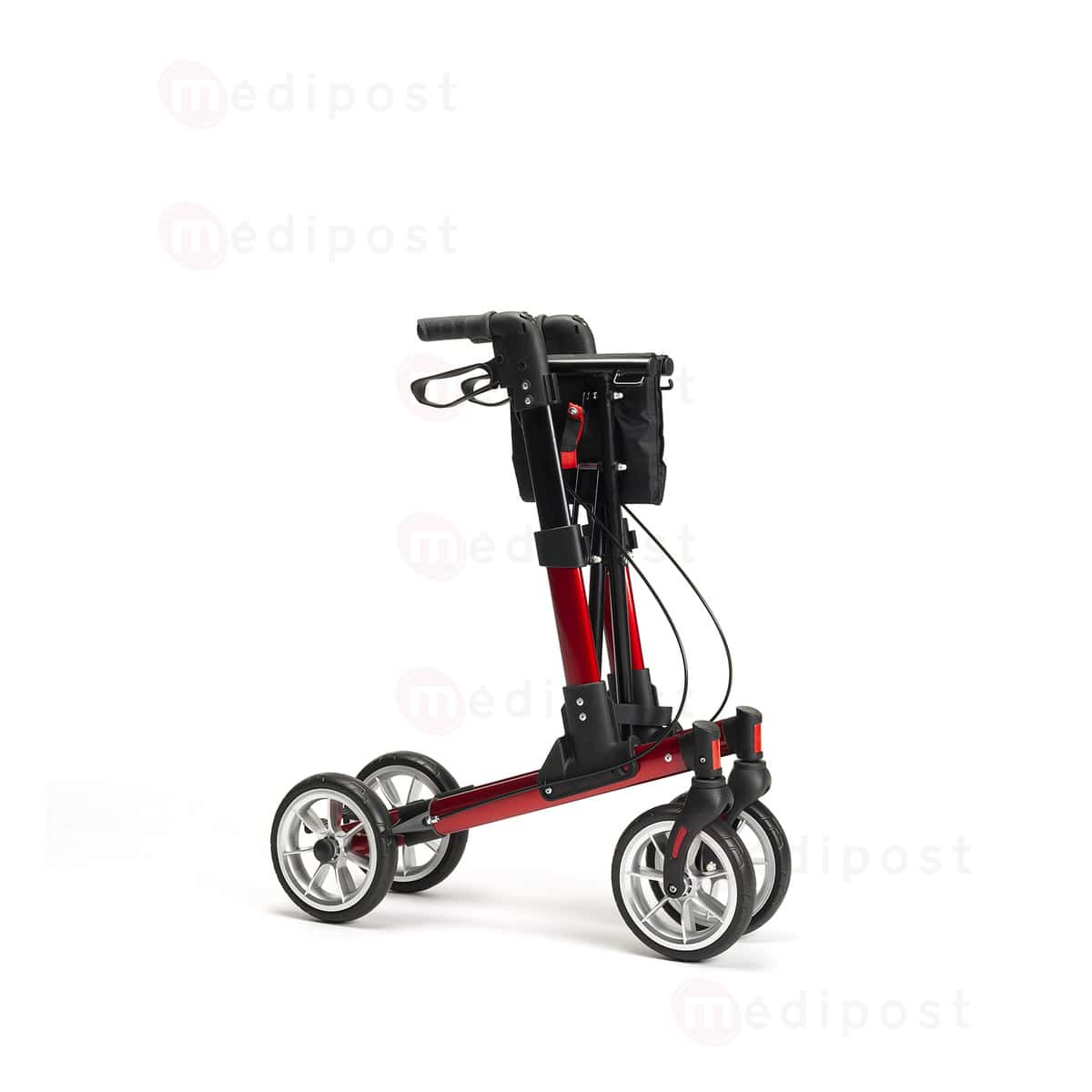 Rollator 4 roues QUAVA rouge M05