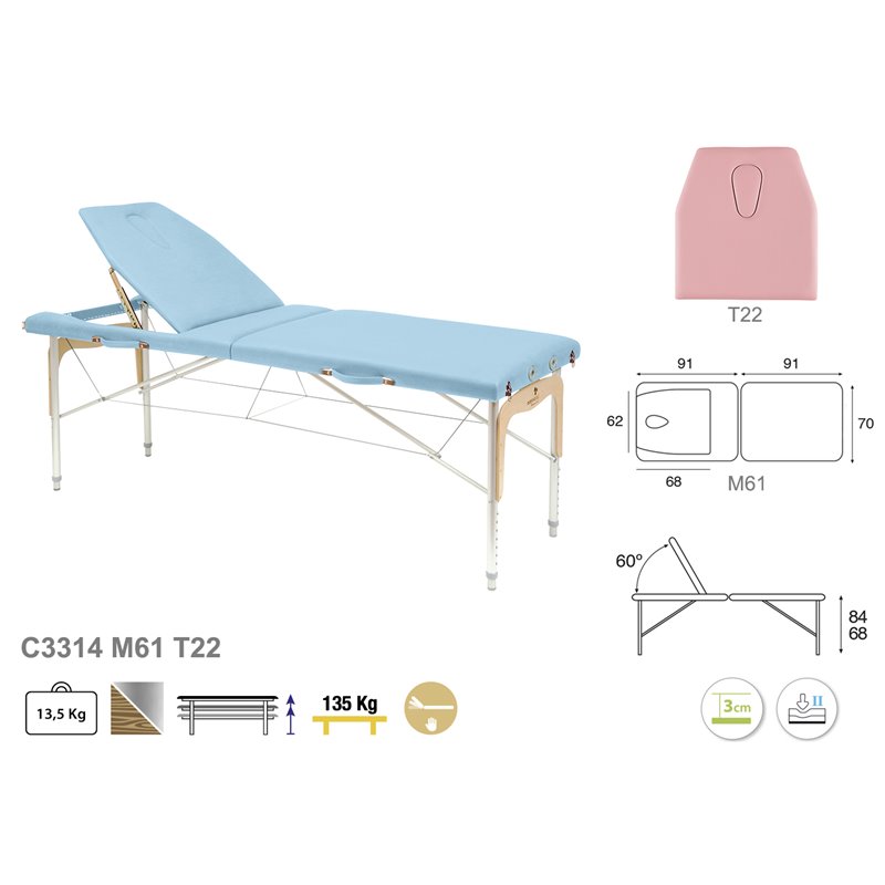 Table C3314 ECOPOSTURAL pliante massage 2