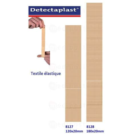 Detectaplast Elasticpredecoupecouleur chair 120x20mm M02