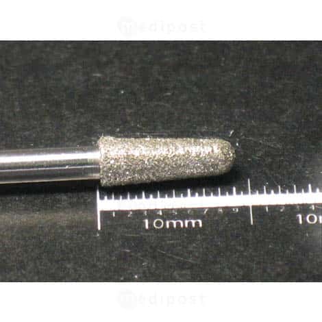 Fraise diamant cone arrondi diametre 3 3mm grain moyen M03