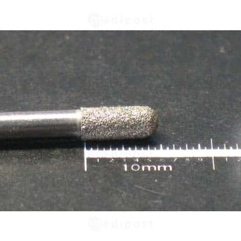 Fraise diamant cylindrique arrondi diametre2 7mm grain moyen M03