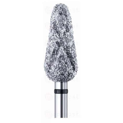Fraise diamant flamme diametre7 5mm grain super gros a rainure M02