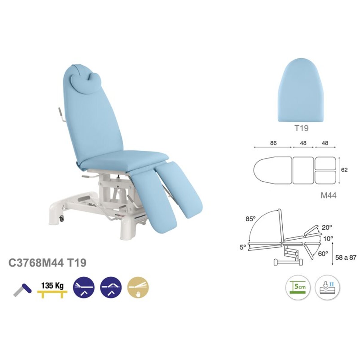 ASCC67 C3567C3568C4367C4368 Fauteuil de pedicure T19 62x188 serie C67 M06