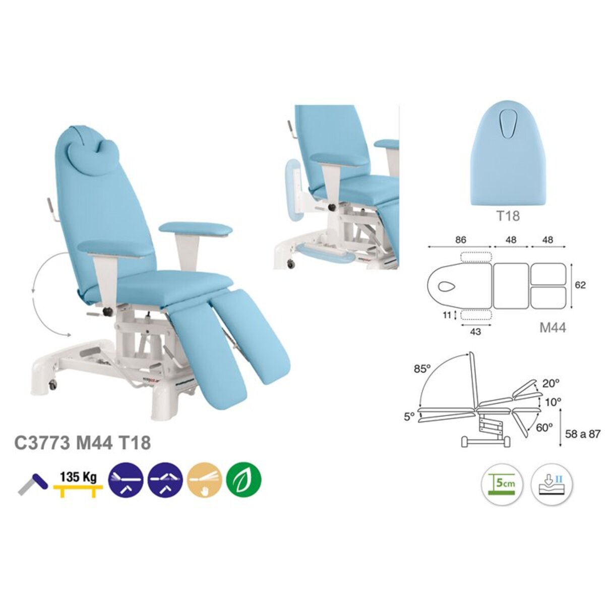 ASCC67 C3567C3568C4367C4368 Fauteuil de pedicure T19 62x188 serie C67 M07