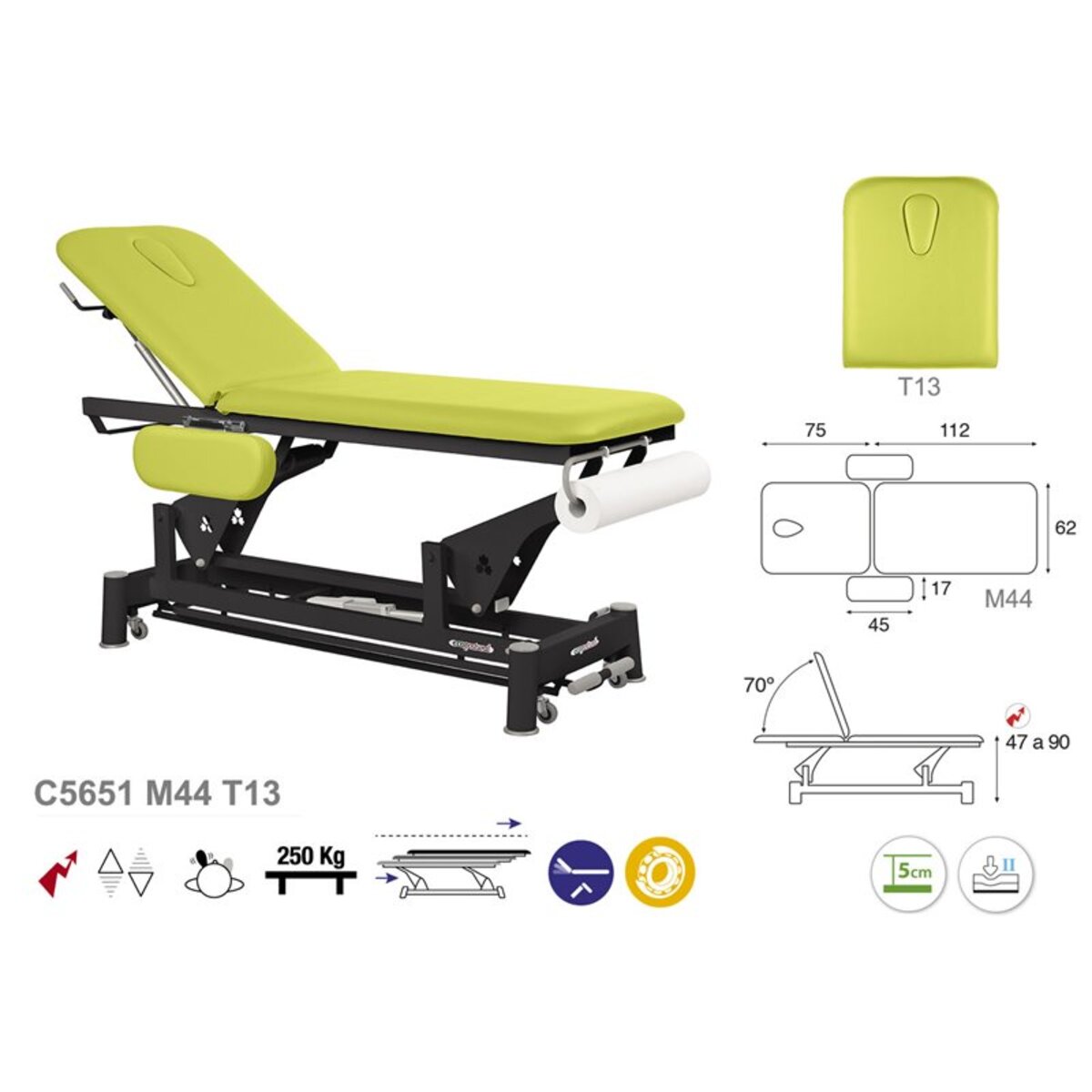 ASCC51 C5951C7951C5551C7551 Table electrique 2 plans T13 62x188 serie C51 M04