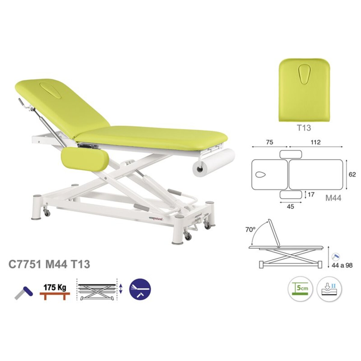 ASCC51 C5951C7951C5551C7551 Table electrique 2 plans T13 62x188 serie C51 M07
