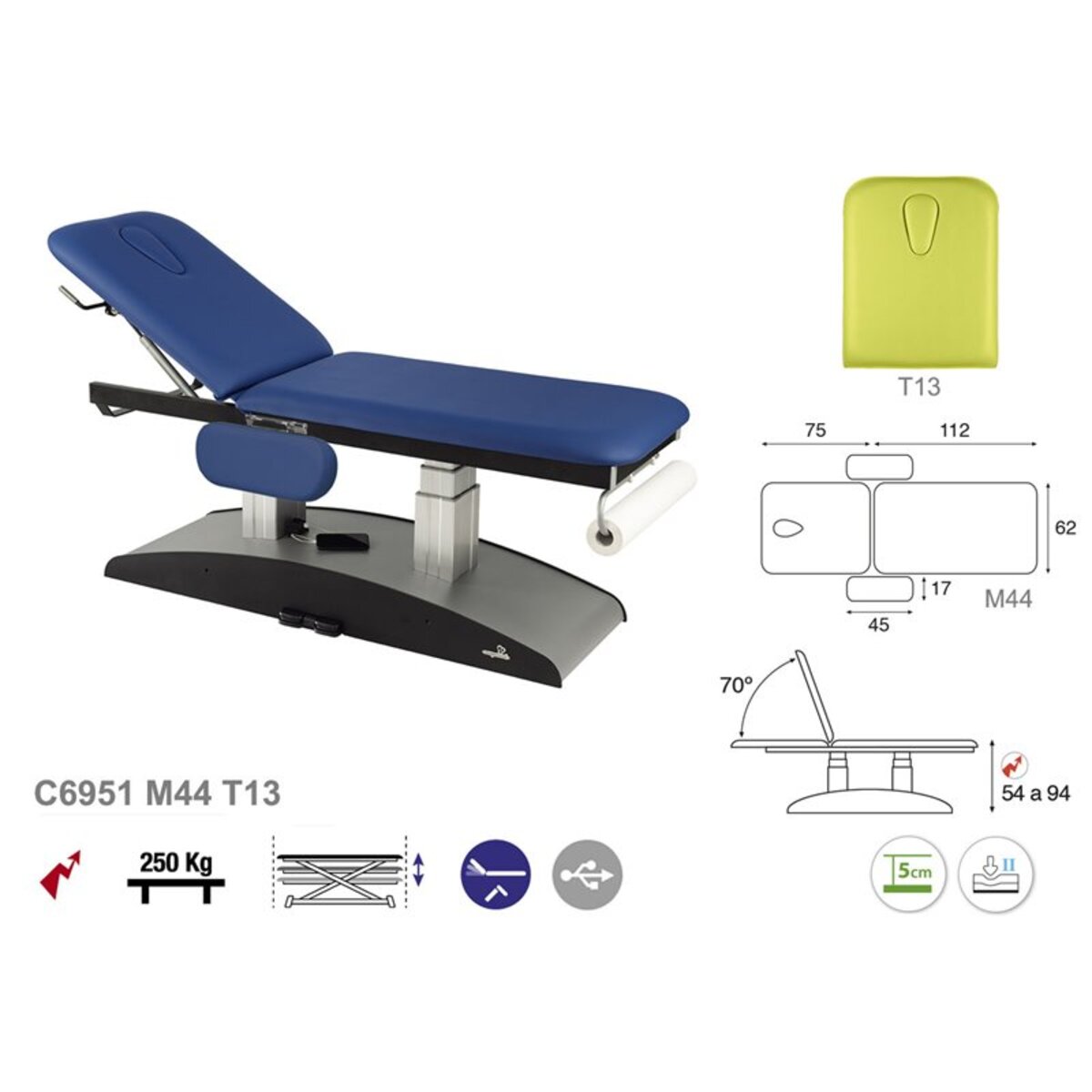 ASCC51 C5951C7951C5551C7551 Table electrique 2 plans T13 62x188 serie C51 M09