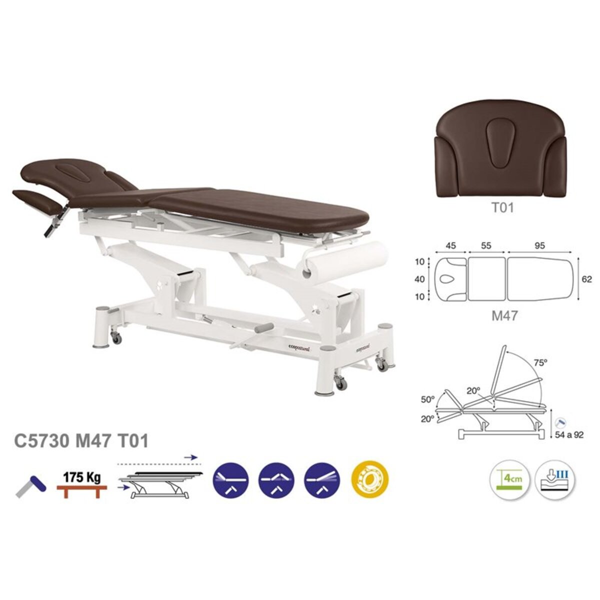 ASCC30 C5930C7930C5530C7530 Table electrique multifonction T01 62x200 serie C30 M08