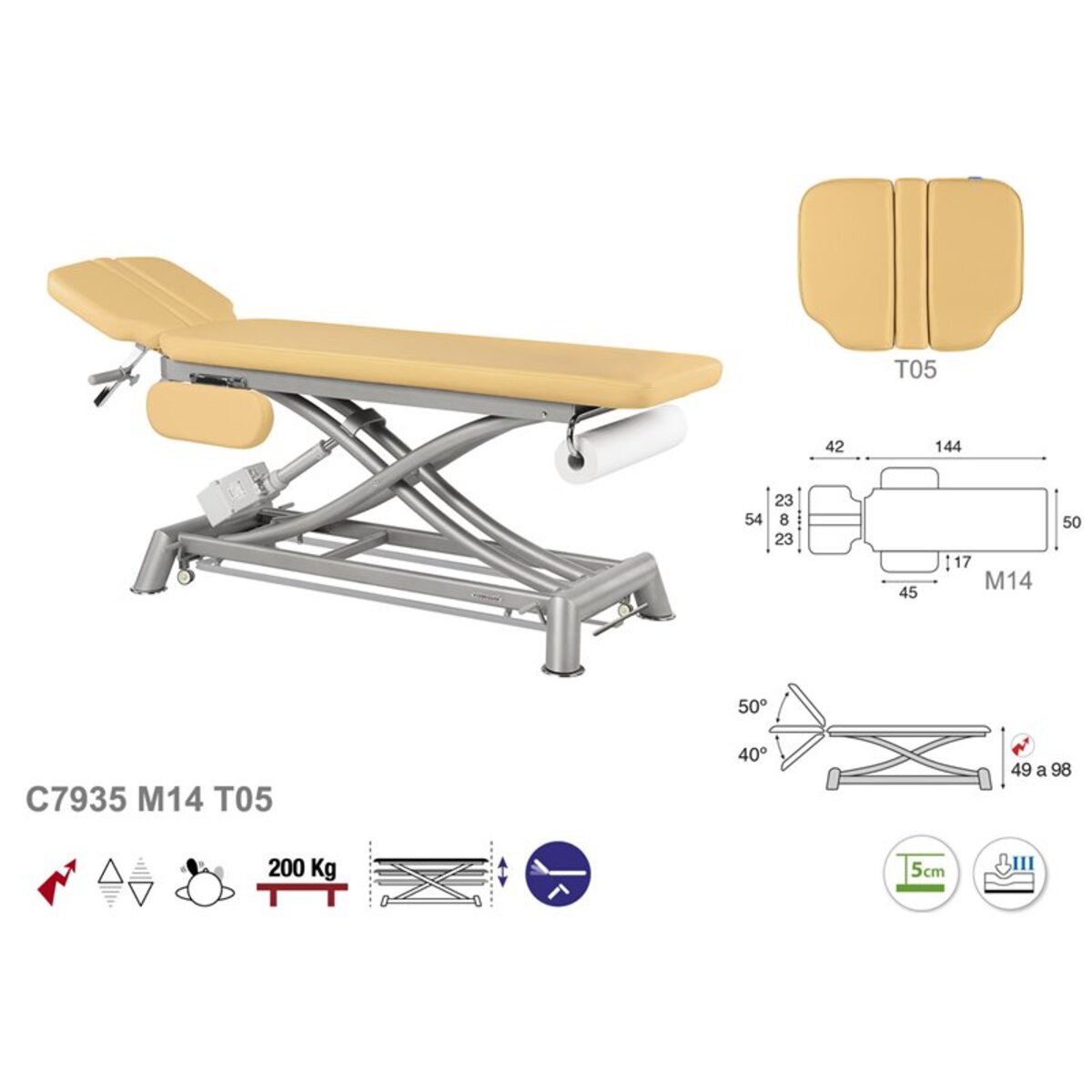 ASCC35 C5935C7935C5535C7535 Table electrique technique T05 50x188 serie C35 M05