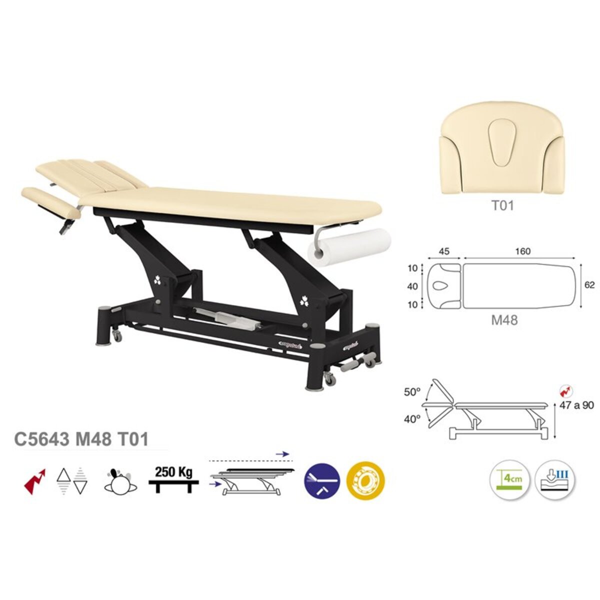 ASCC43 C5943C7943C5543C7543 Table electrique technique T03 62x207 serie C43 M04