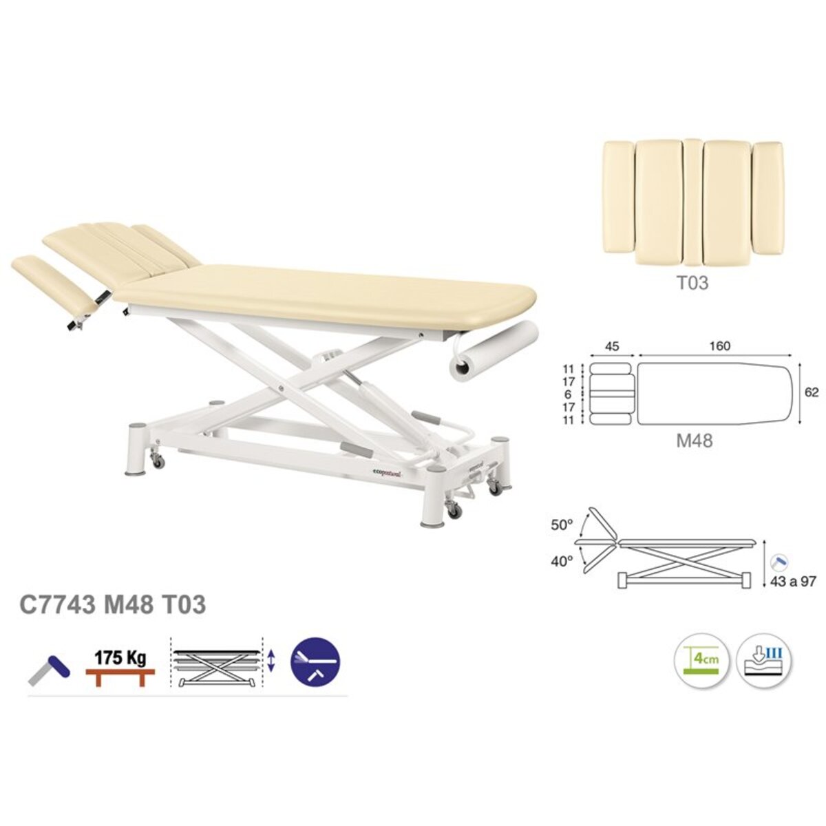 ASCC43 C5943C7943C5543C7543 Table electrique technique T03 62x207 serie C43 M07