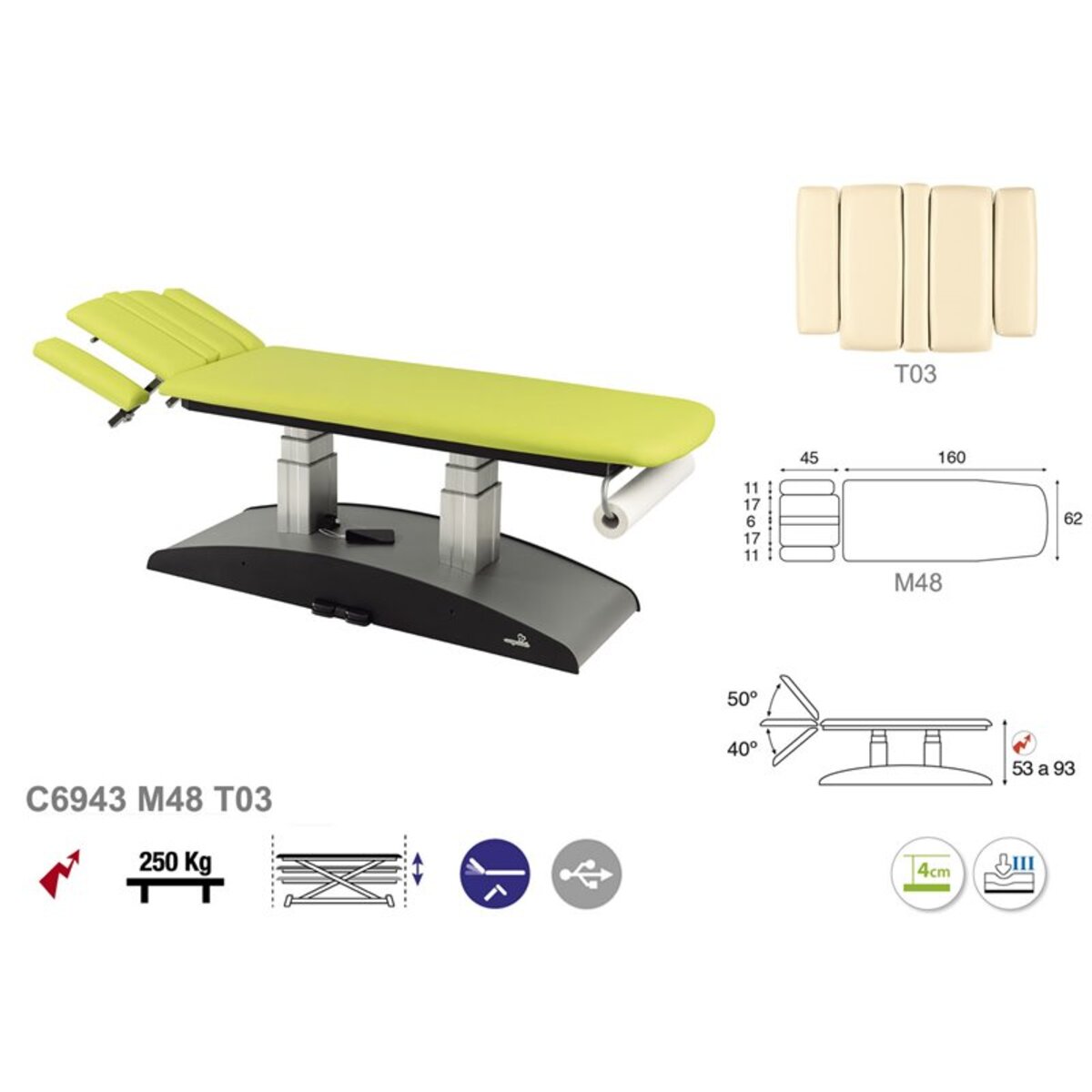 ASCC43 C5943C7943C5543C7543 Table electrique technique T03 62x207 serie C43 M09