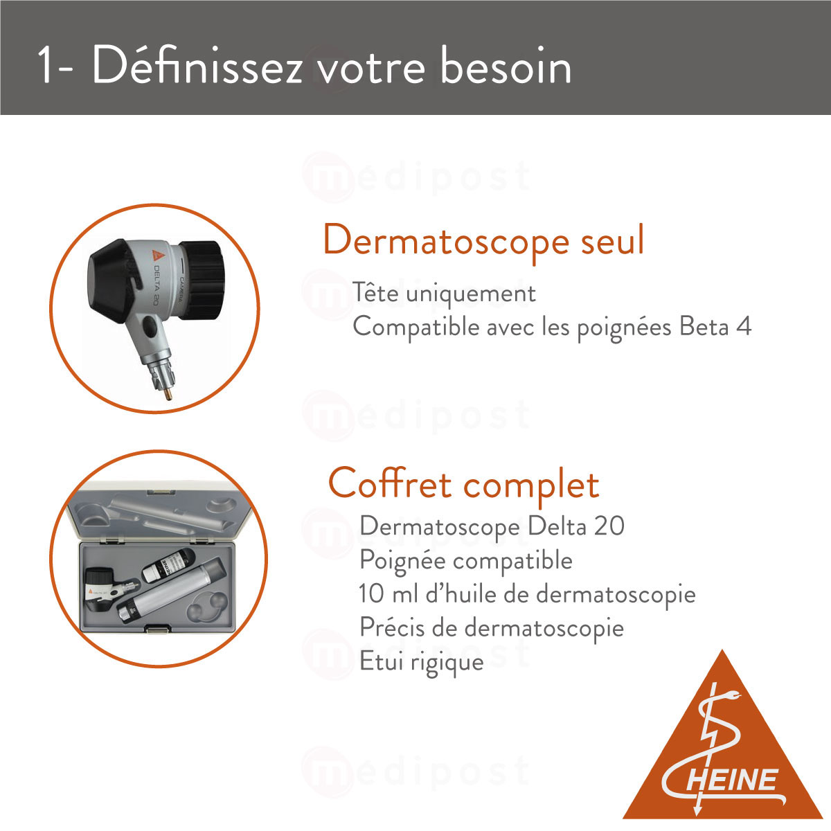 K00834221 Dermatoscope Delta20T Heine M02