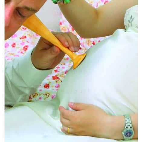 Stethoscope foetal de Pinard 18cm en bois M02