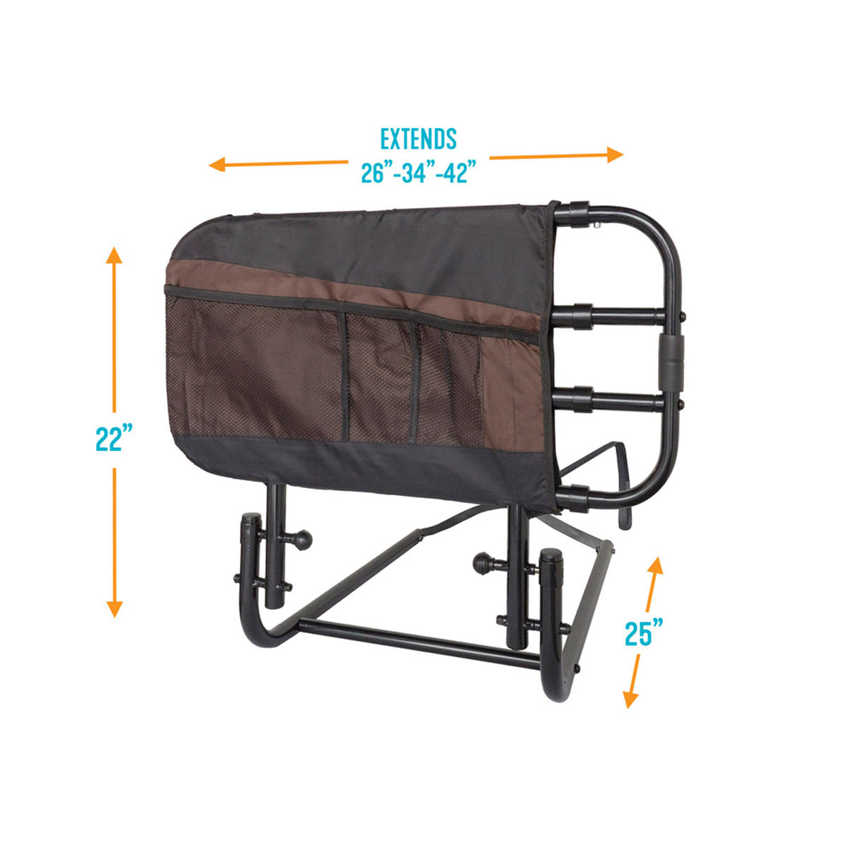 123320-8000 Barrière de lit Stander rabattable M06