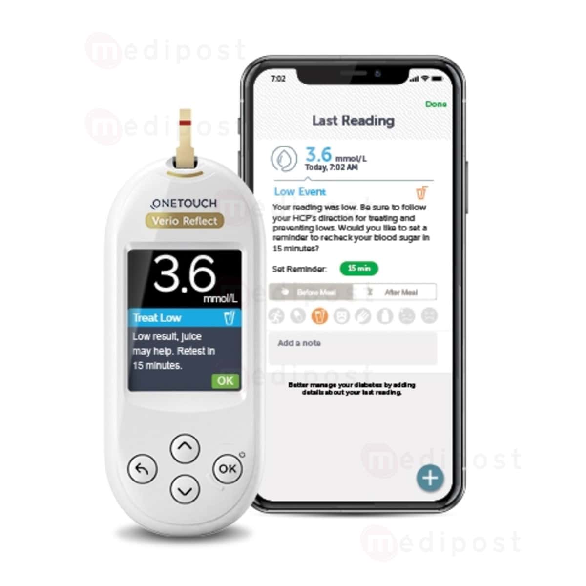 Lecteur de glycemie OneTouch Verio Reflect M05