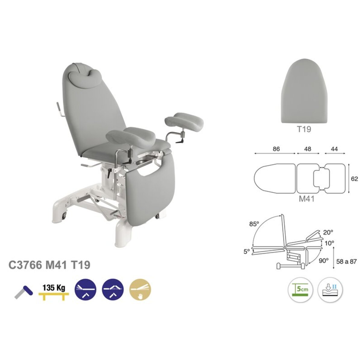 ASCC65 C3574 C3565 C3566 Fauteuil gynecologique M06
