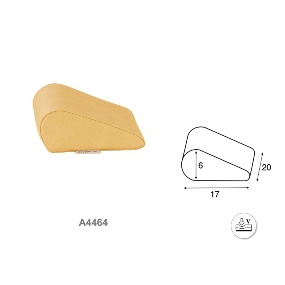 A446430 Coussin cale Ecopostural en forme de goutte petit format M02