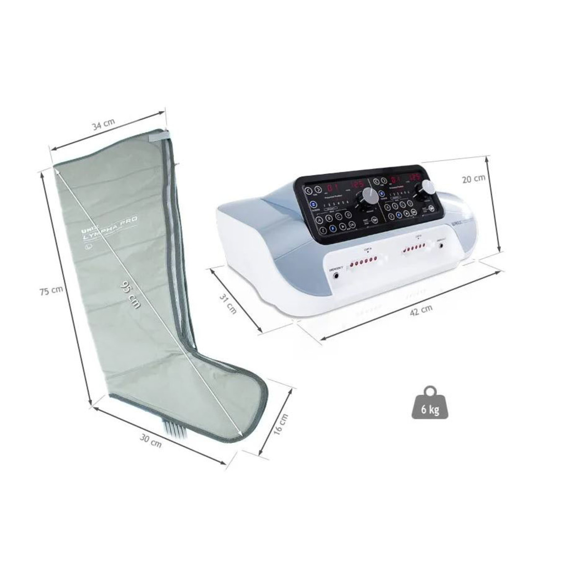 LYMPHAPRO 2CANAUX 6CELLULES PRESSOTHERAPIE PROFESSIONNELLE M03