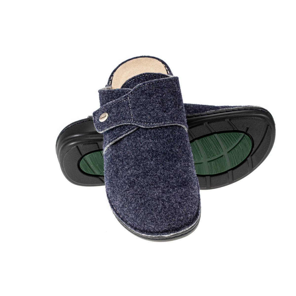 EX042490BL Sabots dame Tecnica Gaia en laine - bleu M03