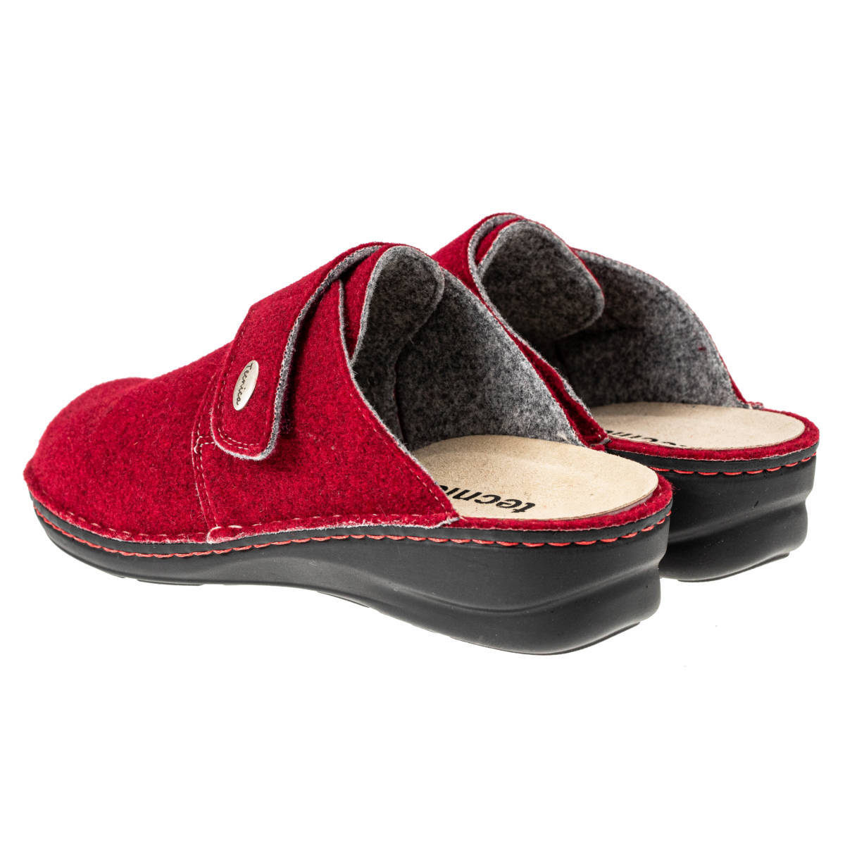 EX042490RO Chaussure dame Tecnica Gaia en laine - rouge M02