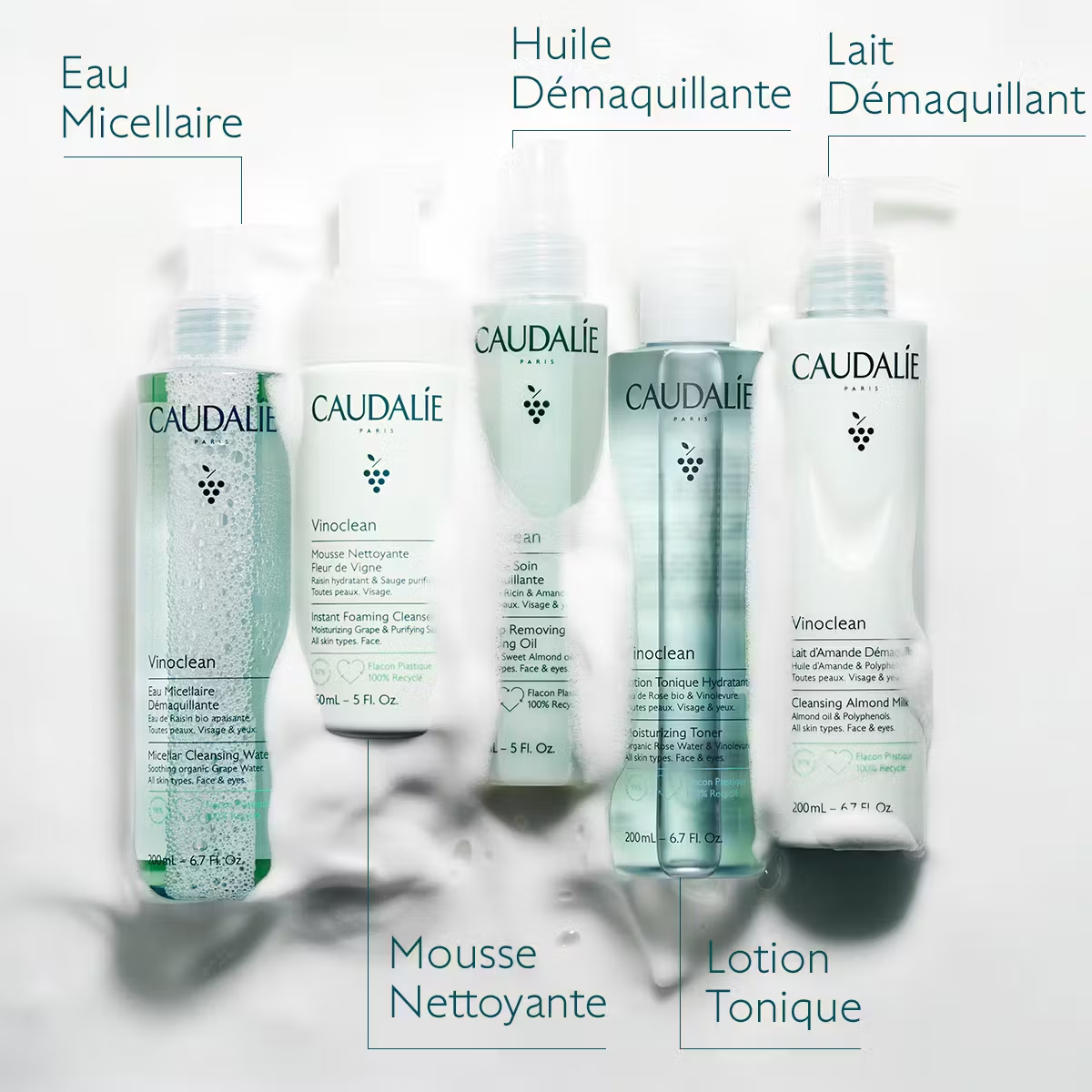 CAUDALIE VINOCLEAN EAU MICELLAIRE DEMAQUIL.  400ml M04