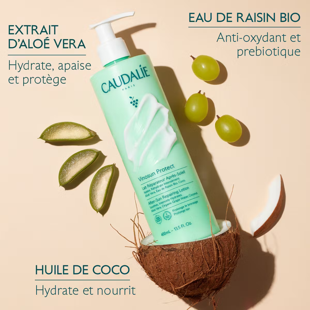 CAUDALIE Vinosun Protect Lait Réparateur Après-Soleil 400ML M04