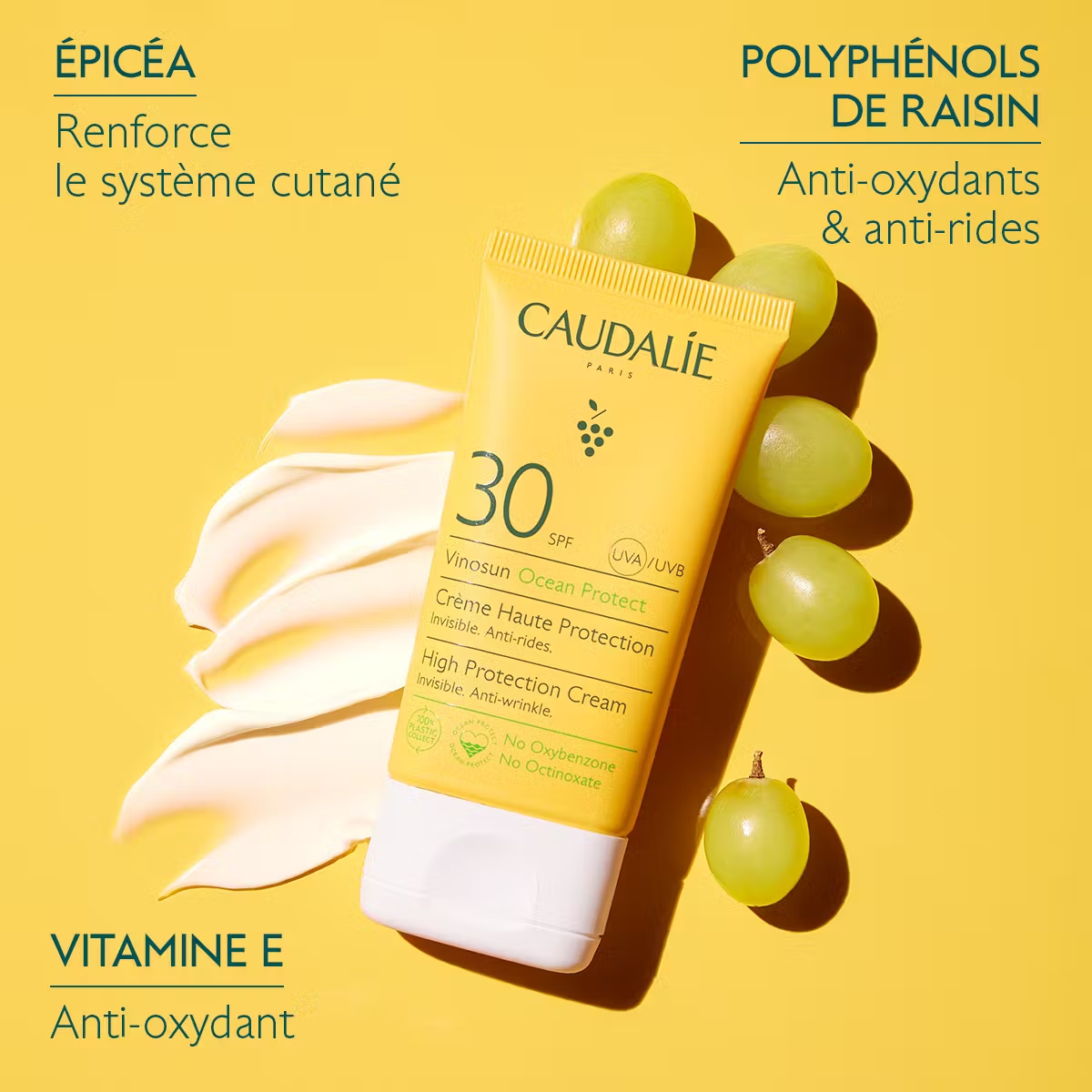 CAUDALIE Vinosun Protect Crème Solaire Haute Protection SPF30 50ML M03