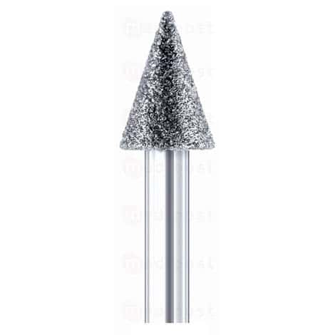 Fraise diamant cone pointu diametre5mm grain moyen M02