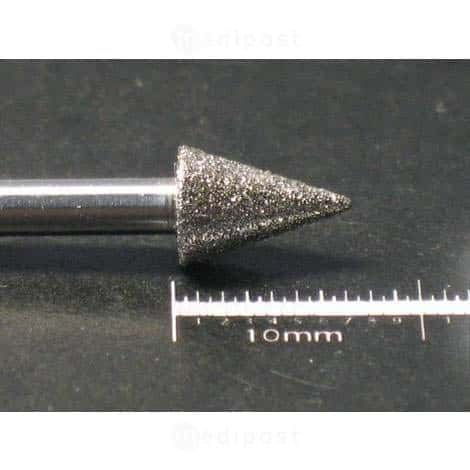 Fraise diamant cone pointu diametre5mm grain moyen M03