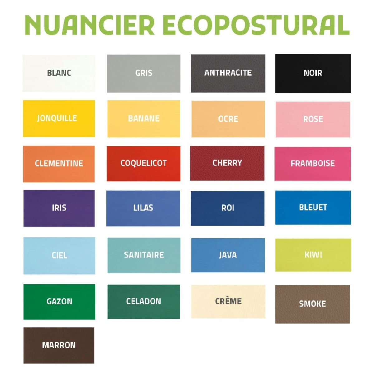 nuancier ecopostural M99