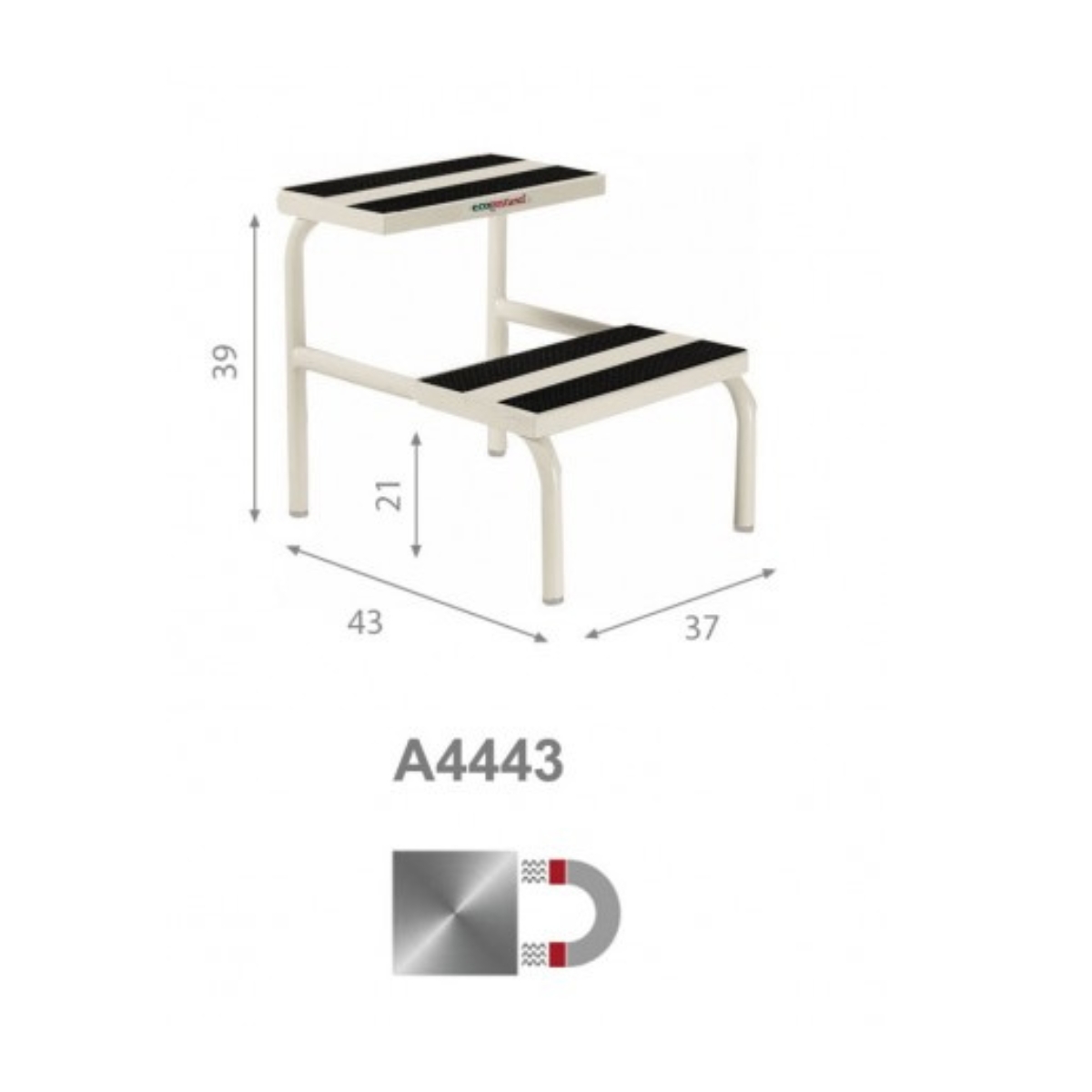 Marchepied 2 marches ecopostural M02