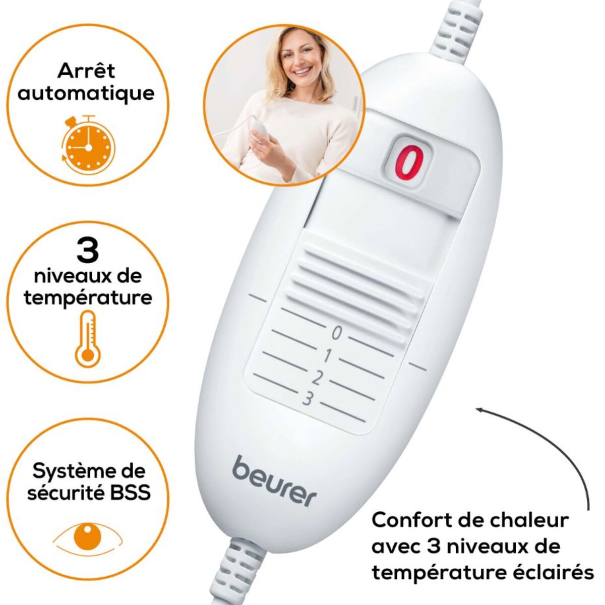 ME305HK45 Coussin chauffant Beurer 100 W HK45 M03