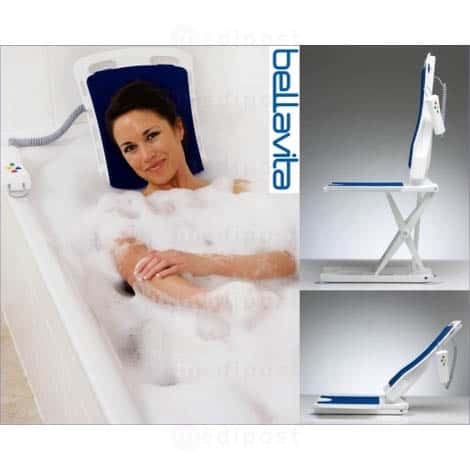 Elevateur de bain Bellavita avec recouvrement classic bleu M06