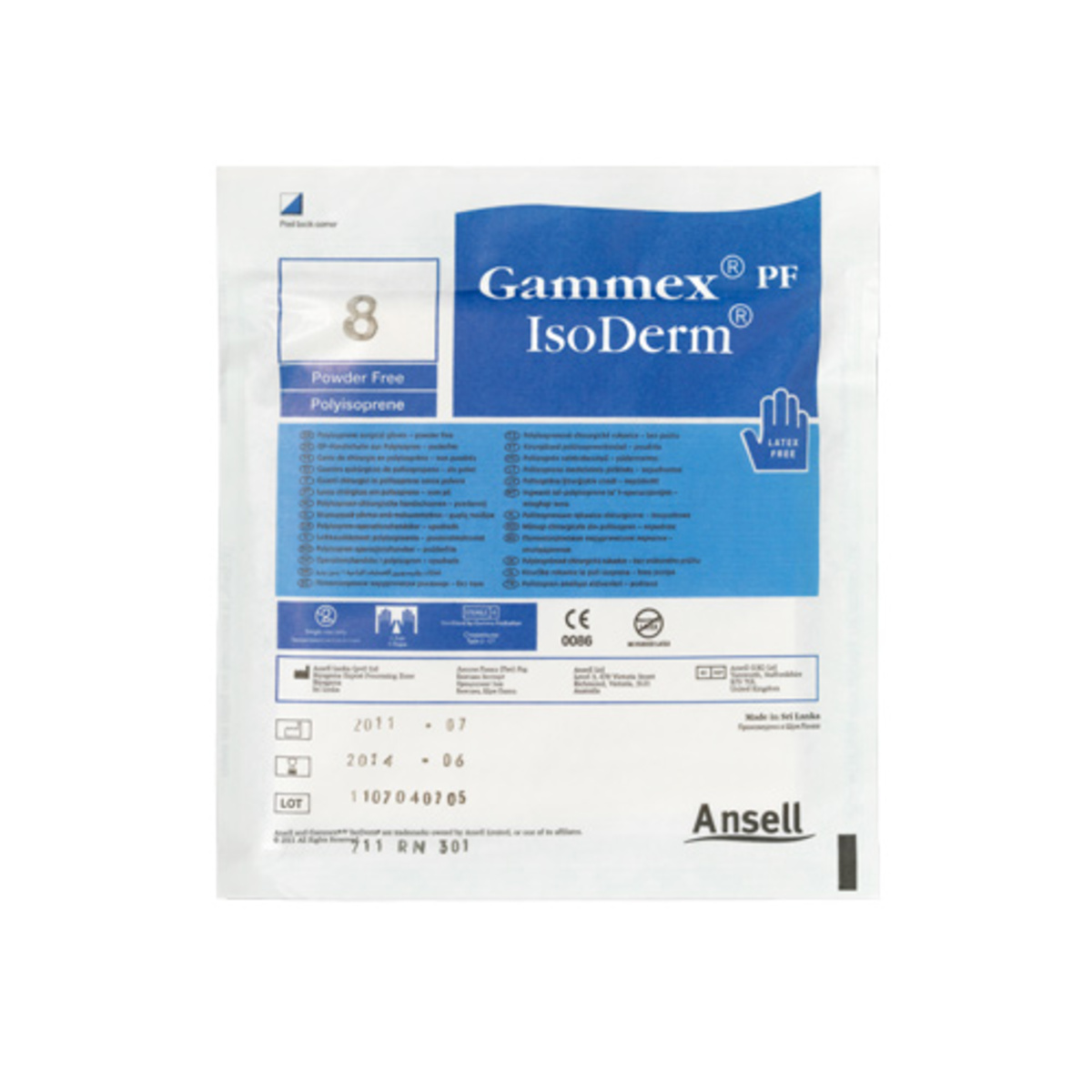 340056065 Gant sterile Gammex PF Isoderm M02