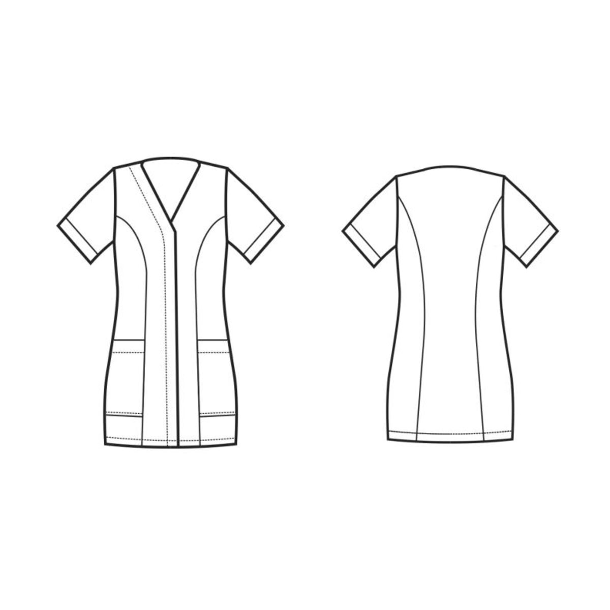 00520X.X Tunique médicale avec fermeture à pression M03