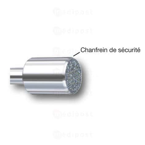 Fraise diamant disque diametre6 5mm top grip grain fin M02