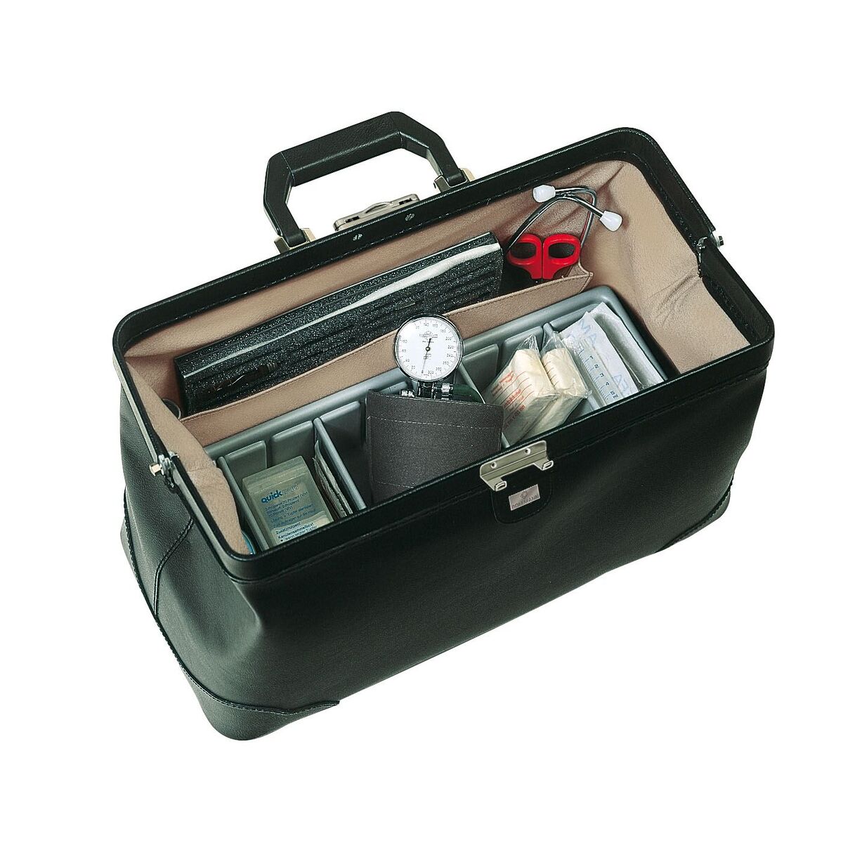 0113121 Mallette medicale en cuir modele Practicus Noir M02