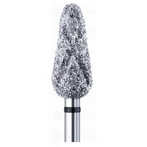 Fraise diamant flamme diametre5mm grain super gros a rainure M02