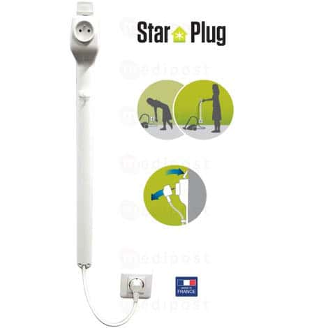 Rehausseur de prise electrique avec extracteur Star Plug M02