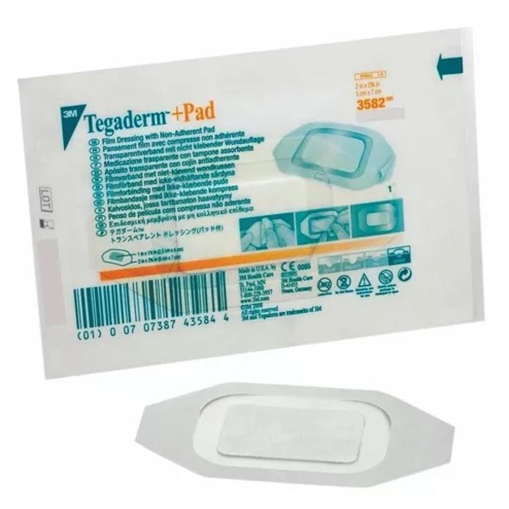 Tegaderm + pad Pansement adhésif transparent stérile avec compresse