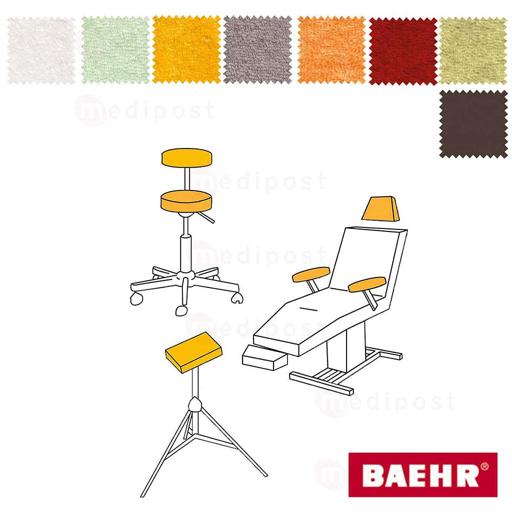 Housse Tabouret Coton Ø 45cm Blanc