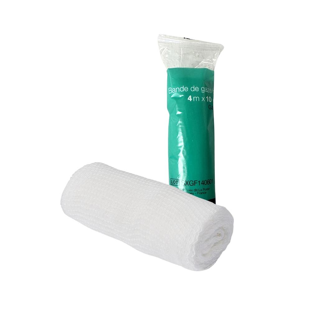 Bande de gaze non extensible, 17 fils, 10cmx4m