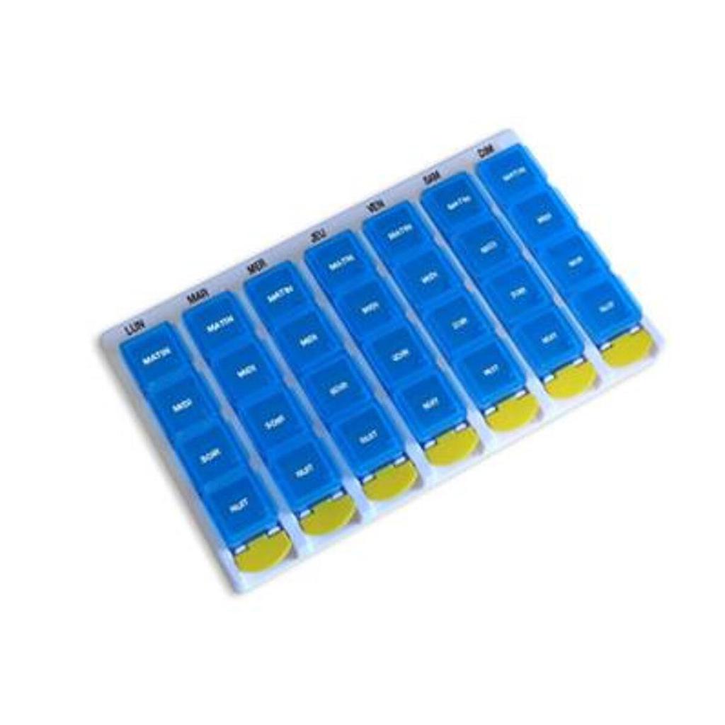 Weekplanner met 4 vakken en vergrendelingssysteem