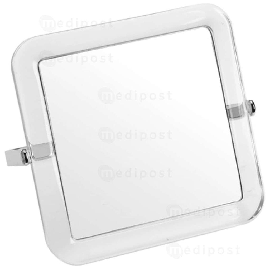 Miroir double face grossissant 5x carré acrylique 15x15cm